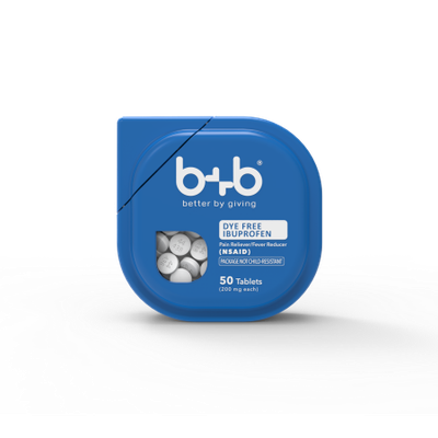 Bb b+b Dye-Free Ibuprofen Tablets, 50-Count