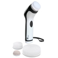 Skin Cleansing System Facial Brush & Body Care Kit for Women & Men. Includes 4 different heads - Large Body Brush, Soft Face Brush, Regular Face Brush and Pumice Stone. Water-Resistant.