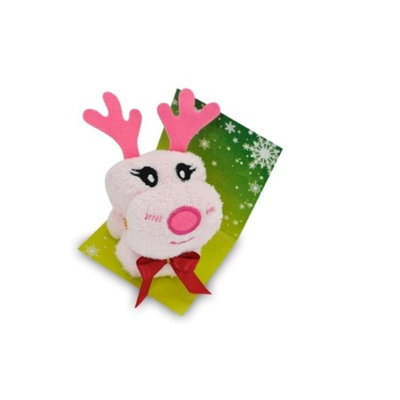 Couture Towel CT-SLRD001401 12 x 11 in. Dancer The Reindeer Towel Daisy Pink