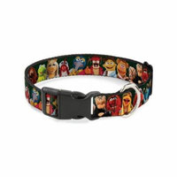 Buckle-Down Muppets 20-Character Group Pose Greens Disney Dog Collar Plastic Clip Buckle, Large