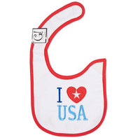 Dollaritemdirect BABY BIB I LOVE USA 12.5 X 8 COTTON, Case Pack of 144
