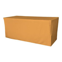 LA Linen TCpop-fit-72x24x30-GoldP14 2.1 lbs Polyester Poplin Fitted Tablecloth Gold