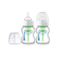 Dr. Brown's 5 Ounce 2 Pack Options Wide Neck Glass Bottles