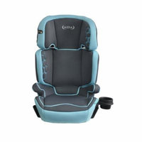 Aidia 2-in-1 Highback Adjustable Booster Car Seat w/ Cup Holder, Grey/Blue