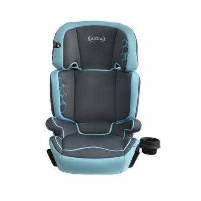 Aidia 2-in-1 Highback Adjustable Booster Car Seat w/ Cup Holder, Grey/Blue