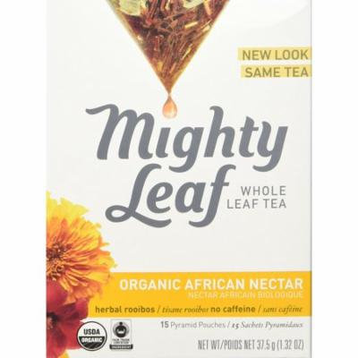 Mighty Leaf Herb Tea, Organic African Nectar, 15 Count Whole Leaf Pouch, (PACK OF 3)