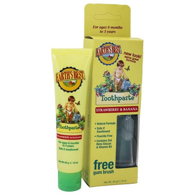 Earths Pride Earth's Best - Toddler Toothpaste by Jason Natural Products Strawberry & Banana - 1.6 oz.(pck of 1)