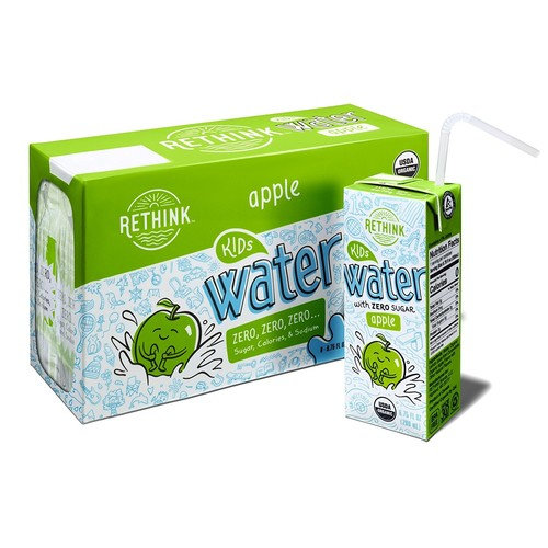 Rethink Kids Water, Apple, Flavored Water, Zero Sugar, Zero Calorie