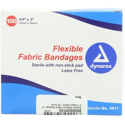Dynarex Flexible Fabric Bandages, 3/4
