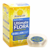 Bundle: 1 Bottle of Ultimate Flora Extra Care by Renew - 30 Caps and 1 Pill Box