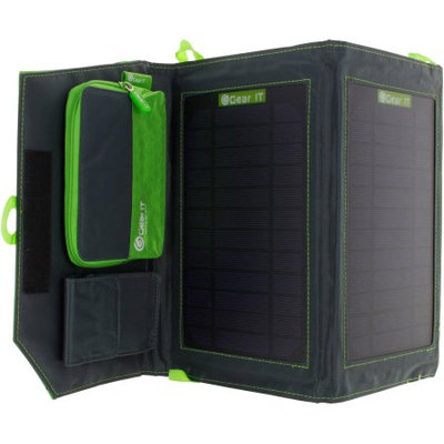 GearIt 7W Portable Power Foldable Solar Panel Charger for Android iPhone GoPro
