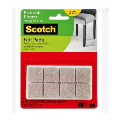 3M SP844 1x1 16pk Biege Felt Pad
