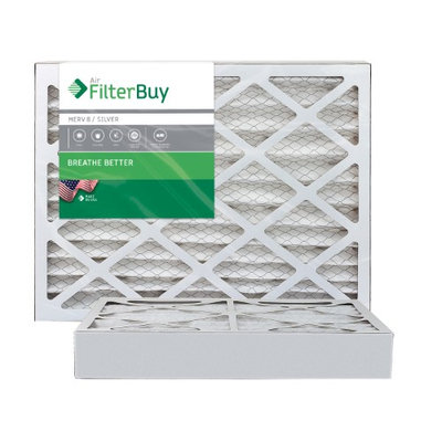 AFB Silver MERV 8 18x22x4 Pleated AC Furnace Air Filter. Filters. 100% produced in the USA. (Pack of 2)