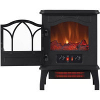 ChimneyFree Electric Infrared Quartz Stove Heater, 5,200 BTU, Black Metal