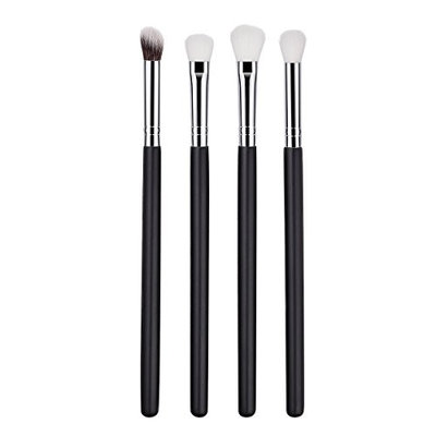 FRCOLOR 4 Pcs Makeup Brush Set Premium Nylon Fiber Wood Handle Cosmetics Brushes for Women-Pink