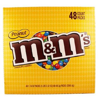Product Of M&M, Peanut Chocolate, Count 48 (1.74 oz) - Chocolate Candy / Grab Varieties & Flavors