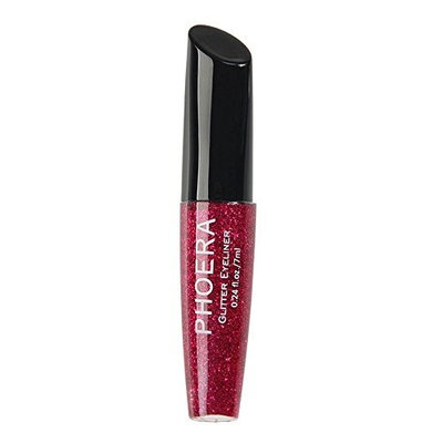 FXTJ 15ml Waterproof Metallic Color Glitter Liquid Eyeliner Highlight Shiny Eyeshadow Cream (Red)