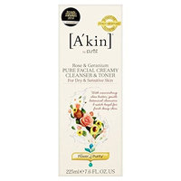 A'kin Creamy Rose & Geranium Cleanser & Toner 225ml (PACK OF 4)