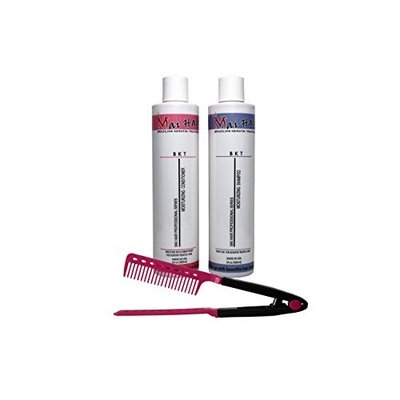 Mai Hair Salt-Free Moisturizing Pomegranate Aromatic Keratin Treatment Hair Shampoo and Conditioner Sulfate-Free Formula, 10oz/300ml (Free Easy Comb)
