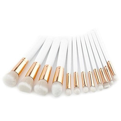 Ecurson 9Pcs Pencil Foundation Eye shadow Makeup Brushes Eyeliner Brush Set--Basic Need For Beginners