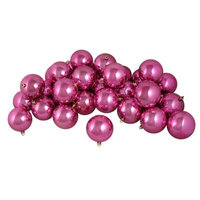 12ct Shiny Pretty in Pink Shatterproof Christmas Ball Ornaments 4
