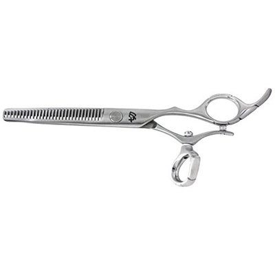 Kissaki Hair Scissors Dukuri Swivel 30 tooth Satin Finished Hair Thinning Shears Barber Scissors