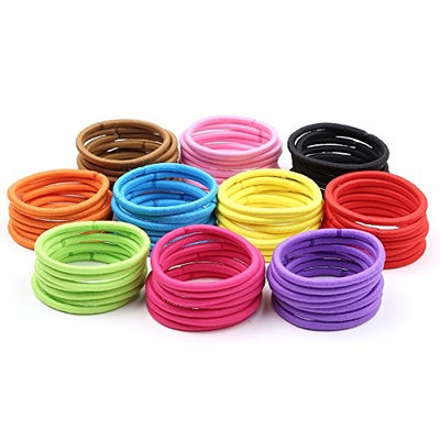 Yigou 4mm Women Elastic Bands Hair Ties100 pieces
