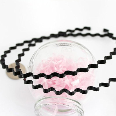 2Pcs Simple Unisex Black Spring Wave Wavy Metal Hair Band Girl Men Women Head Band Headband Hairband Accessory Couple Lover Gift