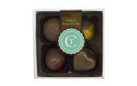 Chocolate Therapy 4-Piece Assorted Milk Chocolate Truffles Gift Box, 3.2 Oz