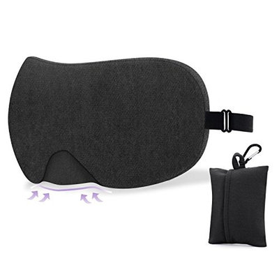 Sleep Mask for Eyes - Comfortable & Adjustable Sleep Eye Mask, Black