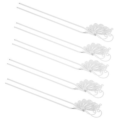 Dovewill 5x Vintage Hair Jewelry Mental Hair Clips Floral Butterfly Shaped Hairpins Q