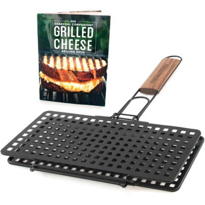 Charcoal Companion Grilled Cheese Basket & Recipe Book Set