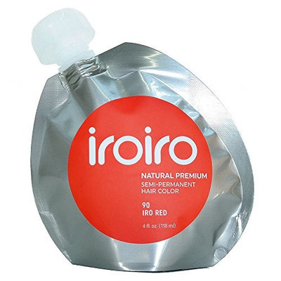 IROIRO Premium Natural Semi-Permanent Hair Color 90 Iro Red (4oz)