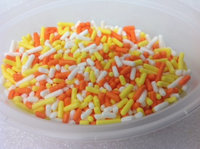 Beulah's Candyland Fall Candy Corn Sprinkle Mix Bakery Topping Sprinkles 8 ounces colored sprinkles