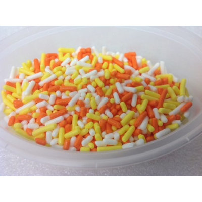 Beulah's Candyland Fall Candy Corn Sprinkle Mix Bakery Topping Sprinkles 8 ounces colored sprinkles