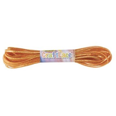 CraftLace Hank Fluorescent Orange with Gold - 9 yds - Pack of 24