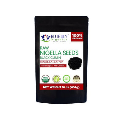 Blue Lily Organics Raw Black Seeds (Nigella Sativa) - 3 Pack(3 Lb Total) - Certified Organic