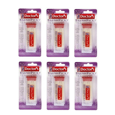 6 Pack The Doctor's BrushPicks Interdental Toothpicks - 120 Count Ea = 720 Picks