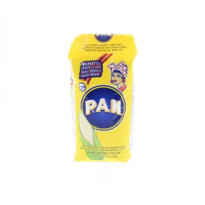 PAN White Corn Meal - Harina de maiz blanco precocida 1 Kg (Pack of 12)