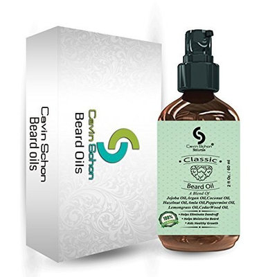 2 fl. Oz - Classic Beard Oil - 100% Natural - Softens Your Beard and Stops Itching - With Jojoba, Argan, Coconut, & Amla oil