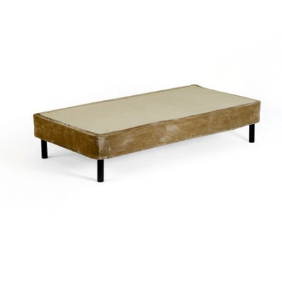 College Living Memory Foam Mattress Foundation Cover, Beige
