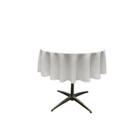 LA Linen TCpop51R-WhiteP11 Polyester Poplin Tablecloth White - 51 in. Round