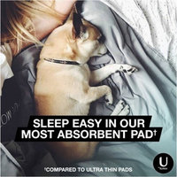 U by Kotex Security Ultra Thin Overnight Pads with Wings, Unscented, 14 Count