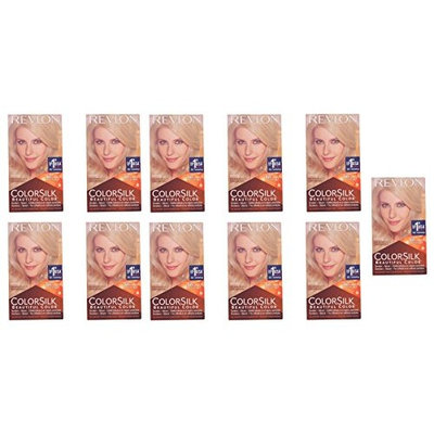 Revlon Colorsilk Beautiful Color, Medium Golden Chestnut Brown 46 1 ea (Pack of 11) + FREE Assorted Purse Kit/Cosmetic Bag Bonus Gift