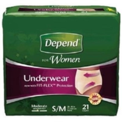 Depend Womens Underwear, Pull On, Super Absorbency, Large-Bag of 28