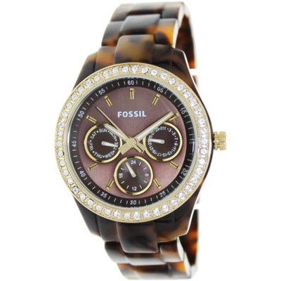 Fossil Es2795p Stella Multifunction Tortoise Resin Watch By Fossil 1 Pc Watch For Women