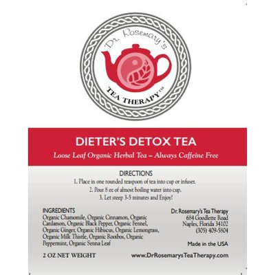 Dieters Detox Tea - Cleanse Toxins from Fat Cells & Reduce Bloating While Losing Weight - Boost Metabolism - Appetite Suppressant- Organic CAFFEINE FREE Loose Herbal Tea Blend - Gluten Free
