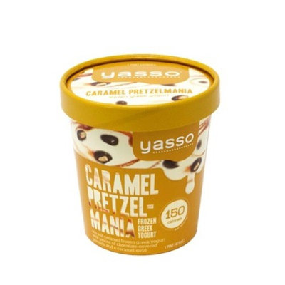 Yasso Frozen Greek Yogurt - Caramel Pretzel Mania - 1pt