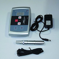 HoriKing Tattoo Supply Profession Aluminum Frame Permanent Eyebrow Pen Siwss Motor Tattoo Machine with Digital LCD Tattoo Power Supply for Eyebrow Lips Liner Shader Supply