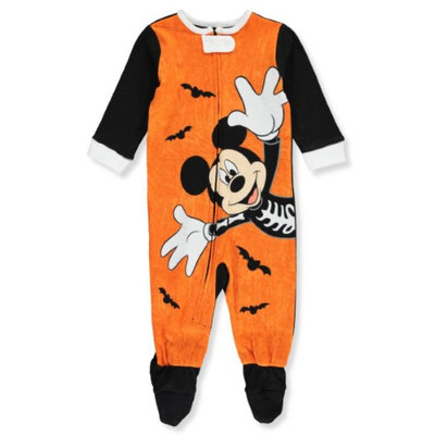 Fisher-price Mickey Mouse Baby Boys' Footed Coverall - orange/multi, 3 - 6 months